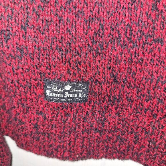 Ralph Lauren Women's Size Small Red & Black Knit Sweater Casual Classic Timeless - Picture 4 of 4